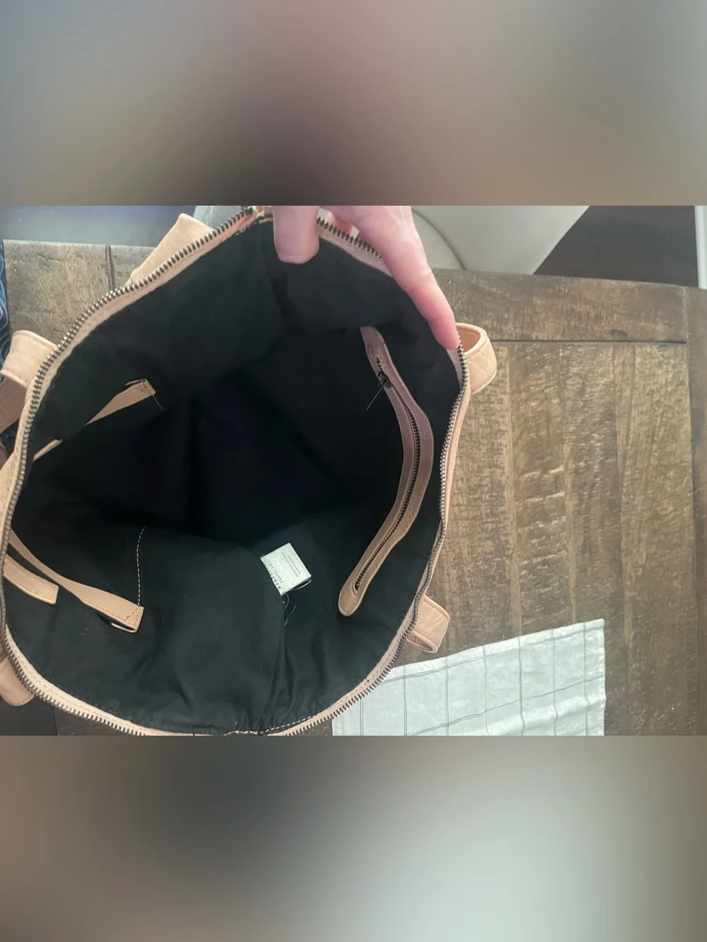 Wander Petite Parisian Leather Tote in Blush Pink